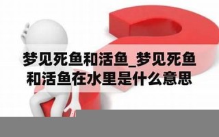 梦见死鱼(梦见死鱼活鱼是什么意思有什么预兆)